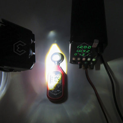 Par De Faros Con Lupa Aro Luz Led Cob Neón 4 Funciones 12-24