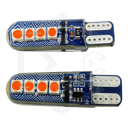 Par Focos De Pellizco T10 8 Led Codigo 3 Funcione 12v T