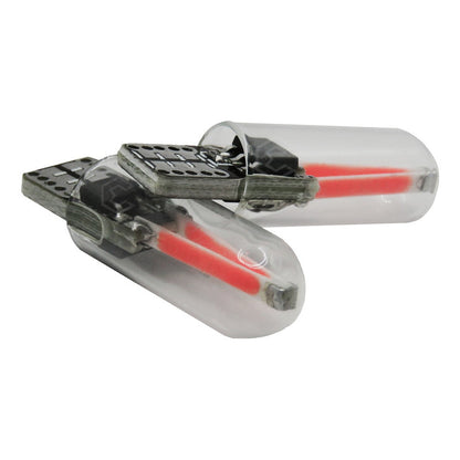 Par Focos De Pellizco Led Cob Vidrio Filamento Canbus T10 W5