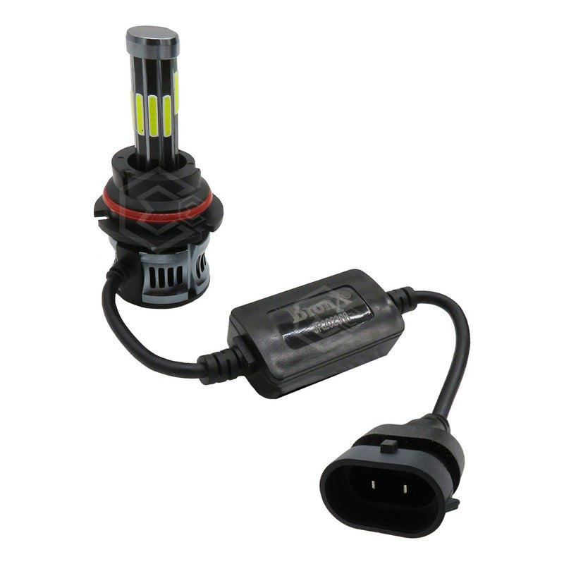 Kit Focos 9005 Led Cob 10 Caras Con Ventilador Luz Alta 360° 9005