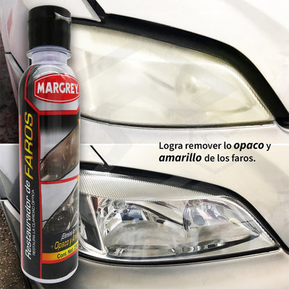 3 Restaurador Para Faros Excelente Acabado 250 Ml Margrey Agua