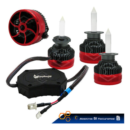 2 Focos Led H3 Cuarzo Ventilador Alta Baja 15,000lm 12-24v H3