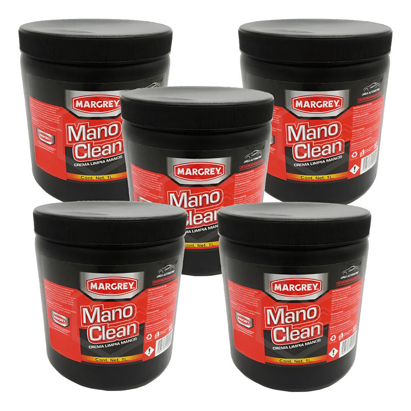 5 Mano Clean 1l Crema Quta Grasa Limpiadora De Manos Margrey