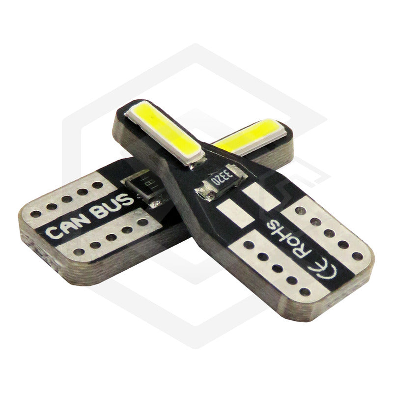 Par De Focos Pellizco 2 Leds Canbus T10 W5w 12v Alto Brillo
