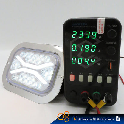 Par De Plafon 24 Leds Rectangular Aro Gel 4 Funciones 12-24v