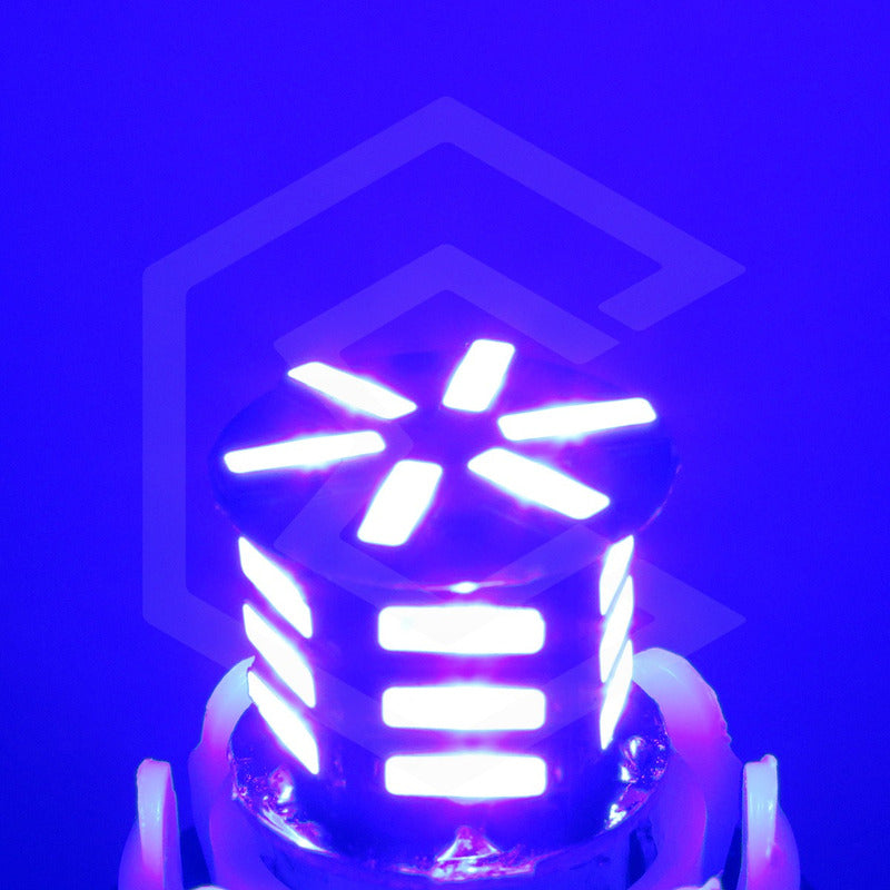 10 Focos 1156 21 Leds 1 Polo Con Estrobo Patas Parejas 12v