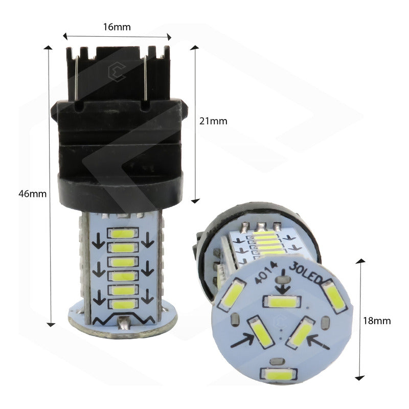 Par De Focos 1156 1157 30 Led Rotativo Estrobo Calaveras 12v