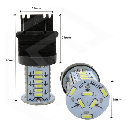 Par De Focos 1156 1157 30 Led Rotativo Estrobo Calaveras 12v