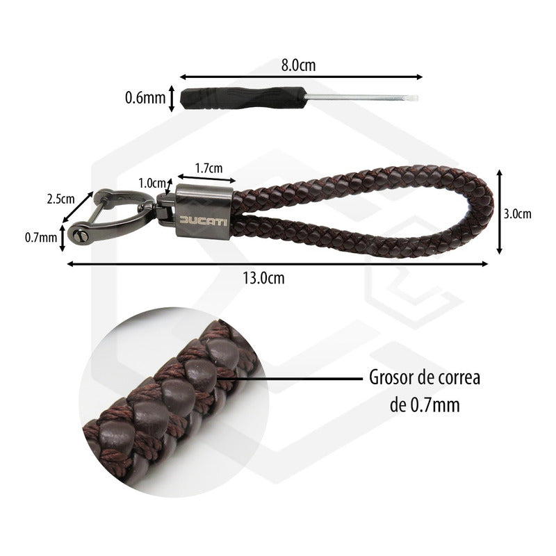Llavero Para Moto Ducati 100% Piel Monster Diavel Panigale