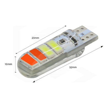 Kit 5 Pares Focos De Pellizco T10 8 Leds Estrobo En Codigo