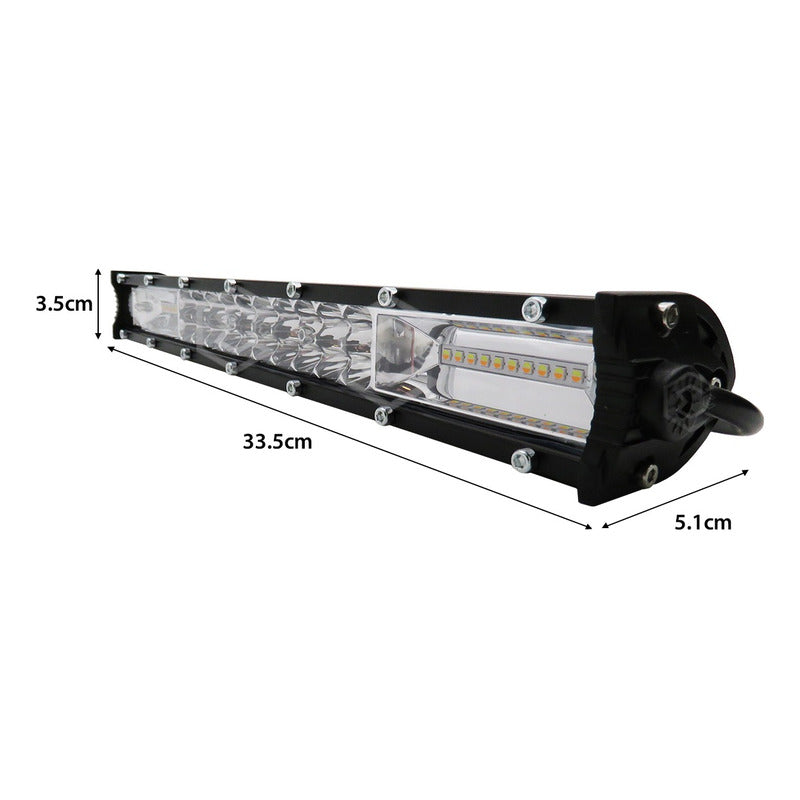Barra Slim 60 Hiperled 13'' Blanco-ambar 5 Funciones 12-24v