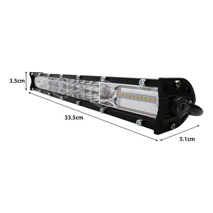 Barra Slim 60 Hiperled 13'' Blanco-ambar 5 Funciones 12-24v