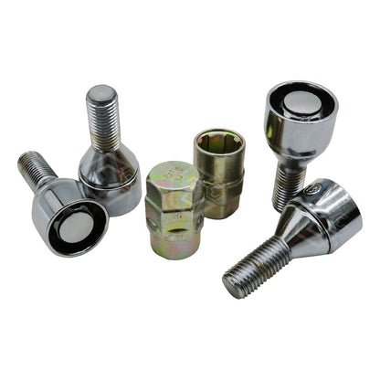 Juego De Birlos Seguros Para Rines Con 2 Llaves 12x1.5 Corto