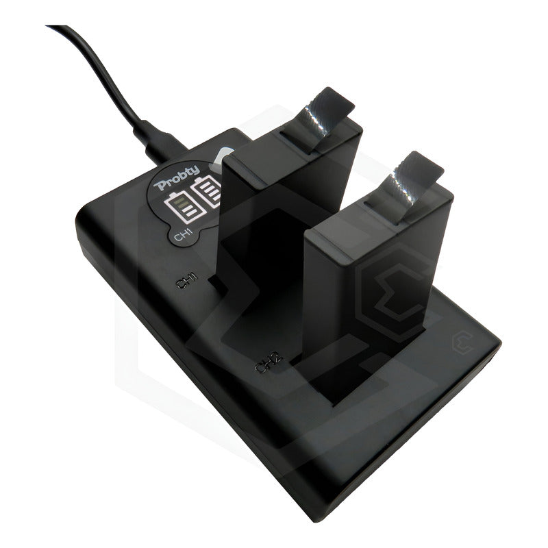 Cargador Para Bateria Gopro Max Usb Doble Entrada Indicador