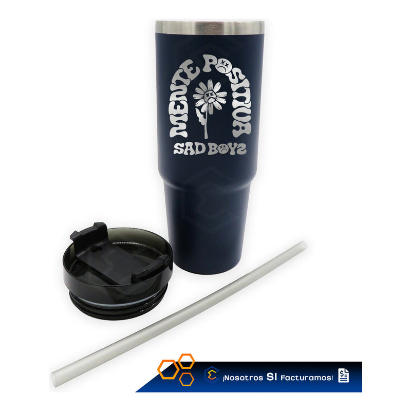 Termo Vaso Personalizado Nombre O Logo 30oz Láser Acero Inox