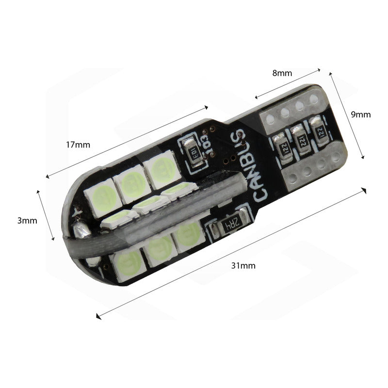 Par De Focos Pellizco T10 24 Leds Canbus 3030 Alta Potencia