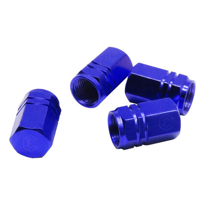 Kit 4 Tapon Cubre Pivote Válvula Metálico Hexagono Auto Moto