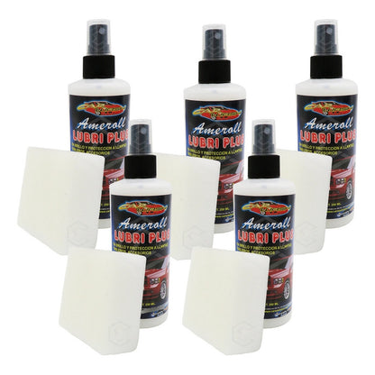 5 Ameroll Abrillantador Protección Llanta Tablero Hule 250ml Blanco