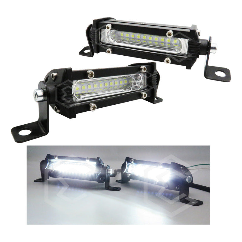 Par Faros Barra Mini 10 Leds Luz Blanca Fija 4'' PuLG 10-30v