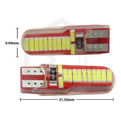 Par De Focos De Pellizco T10 W5w 24 Leds Canbus 12v Fijo