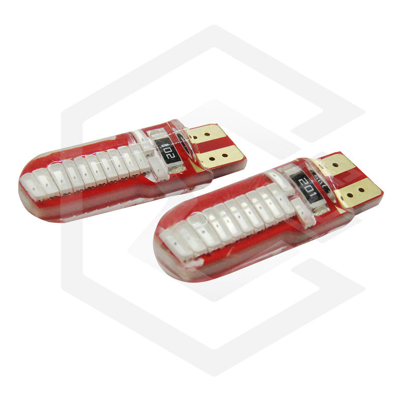 Kit 10 Focos De Pellizco T10 W5w 24 Leds Canbus 12v Fijo