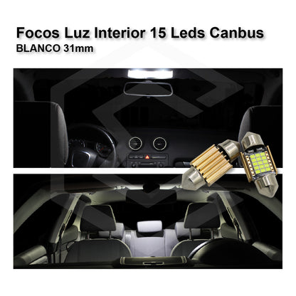 Kit De 10 Focos Interior 27 Leds Canbus 31mm 36mm 39mm 41mm