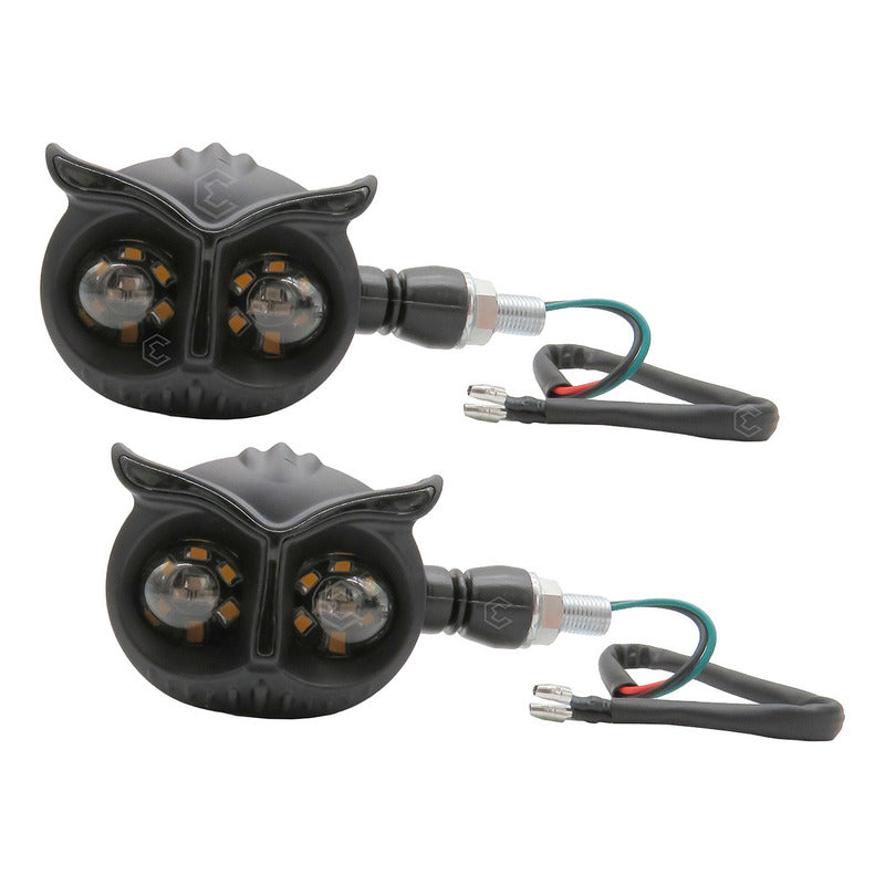 2 Faros Direccionales Universal 26 Leds Búho Moto Tricolor