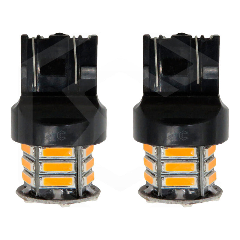 Par De Focos 21 Leds 7443 Cuartos Stop Direccional Fijo 12v