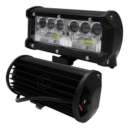 Faro Barra Auxiliar 11 Hiper Led Lupa Blanco Fijo 6'' 12-24v