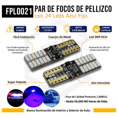 Kit De 50 Focos De 24 Leds 12v Canbus Envío Gratis