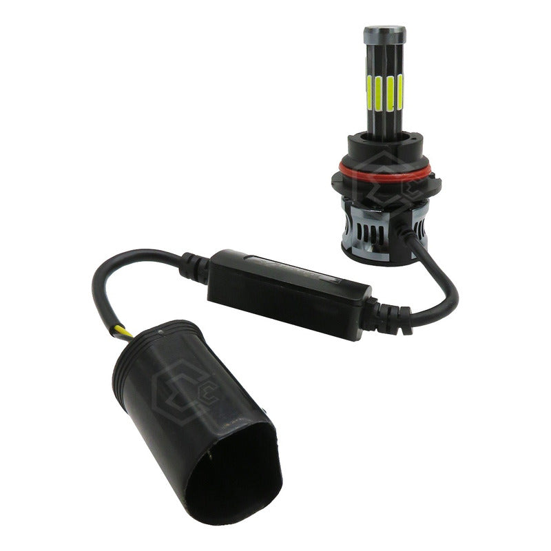 Kit Focos 9004 Led Cob 10 Caras Ventilador Alta Y Baja 360° 9004