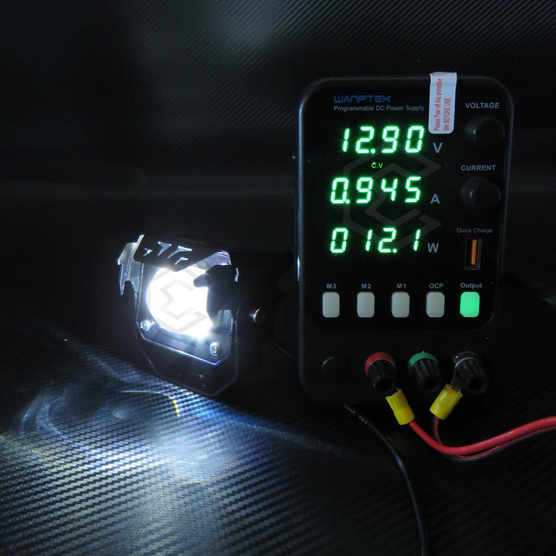 2 Faros Bicolor Rectangular 3'' 6 Hiperled Lupa Fijo 12-24v