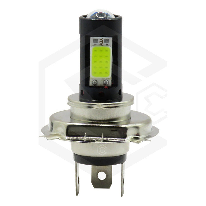 Foco Moto H4 47 Leds Cob Ba20d 3 Caras Lupa 9000lm Reales H4