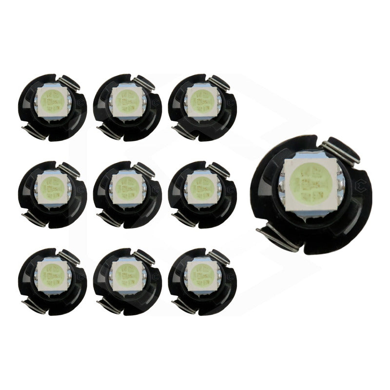 Kit 10 Focos Led T3 T4.2 T4.7 Clúster Para Tablero Fija 12v
