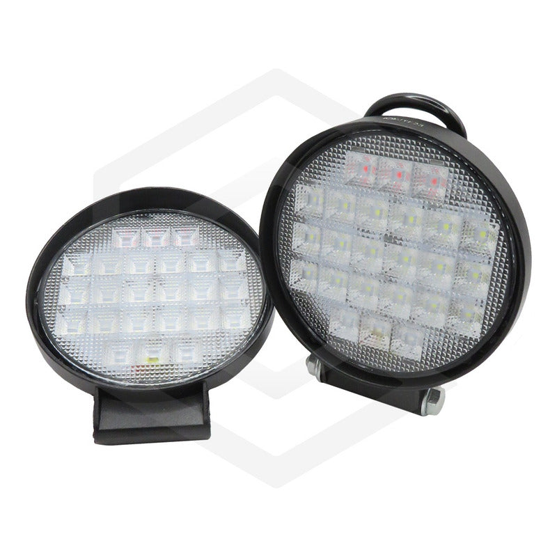 Par De Faros 30 Leds 9-30v Luz Blanca/rojo/azul 6 Funciones