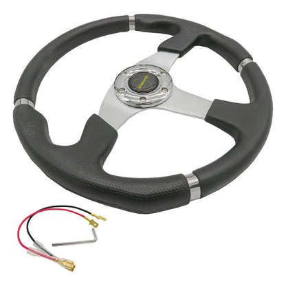 Volante Deportivo Universal 4 Lineas De Agarre En Cromo