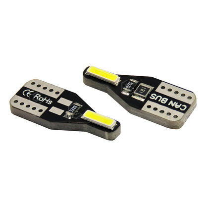 Par De Focos Pellizco 2 Leds Canbus T10 W5w 12v Alto Brillo