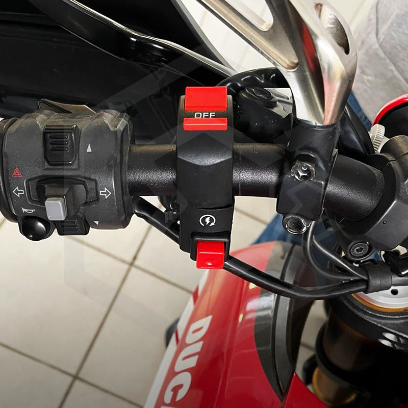 Switch Interruptor Para Moto Manubrio 2 Botones Marcha Led T