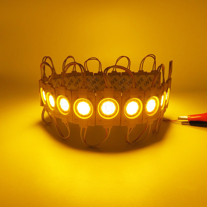 20 Módulos De 9 Led Cob Plasma Redondos Alta Intensidad 12v