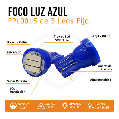 Par De Focos De Pellizco 3 Leds Grande Super Potente 12v