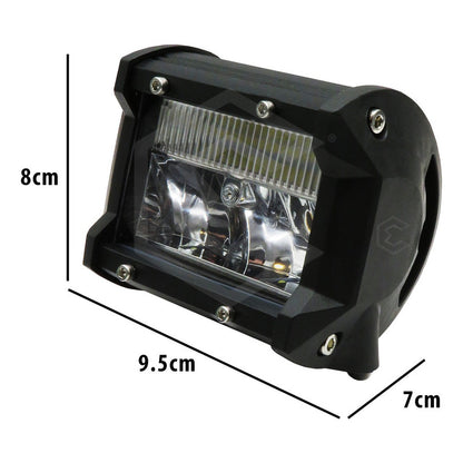 Par Faros Universal Rectangular 6 Hiperled Blanco Fijo 12-24