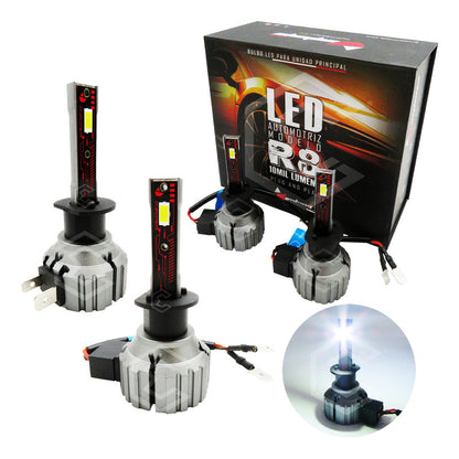 Kit Focos 12 Leds H1 Alta Baja Plug And Play 10,000lm 12-24v H1