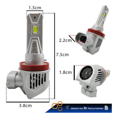 Kit 2 Focos H11 12 Led Csp Chromite Alta Baja 20.1w 8,000lm H11