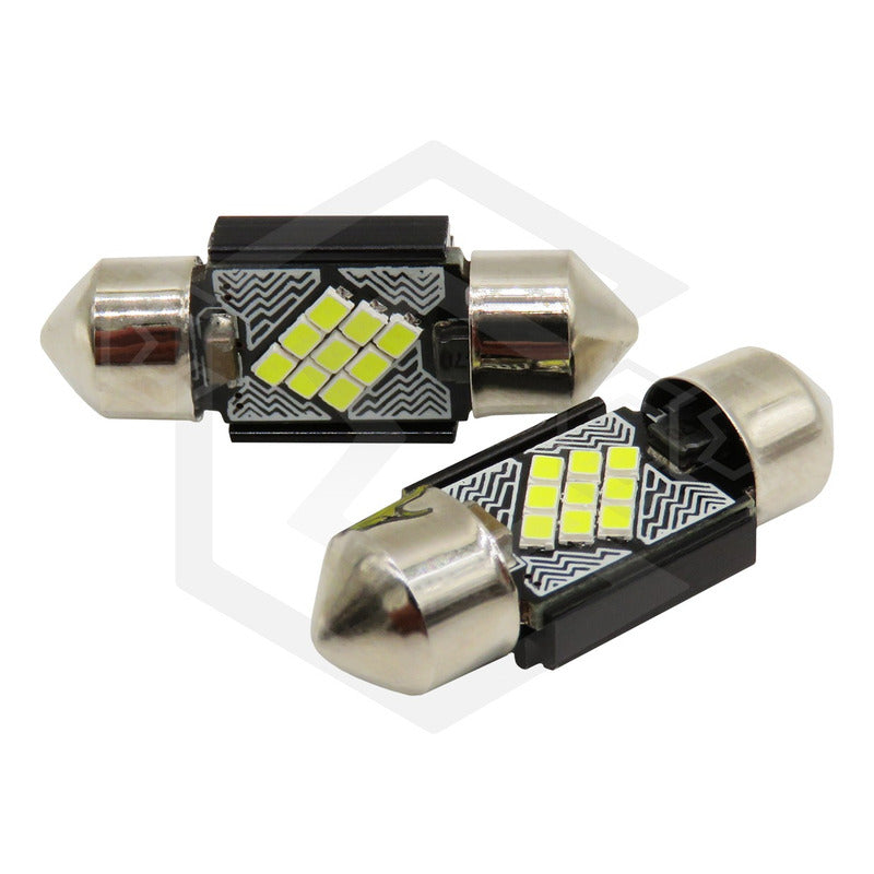 10 Focos 12 Led Canbus C10w Festoon Fusible Interior 12/24v
