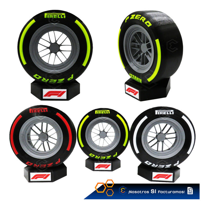 Llanta Fórmula 1 Pirelli P Zero Decorativa 19cm Impresión 3d