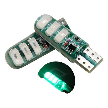 Par De Focos De Pellizco 6 Leds Smd T10 Gel Luz Estrobo 12v