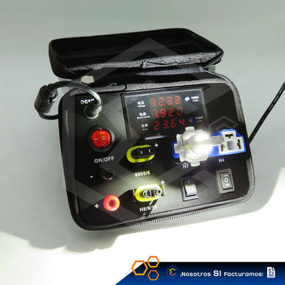 Tester Probador De Focos Faros Barras Led Estuche Portátil Gris
