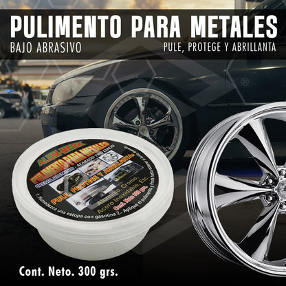 Pulimento Para Metales Aluminio Cromo Acero Acabado Espejo