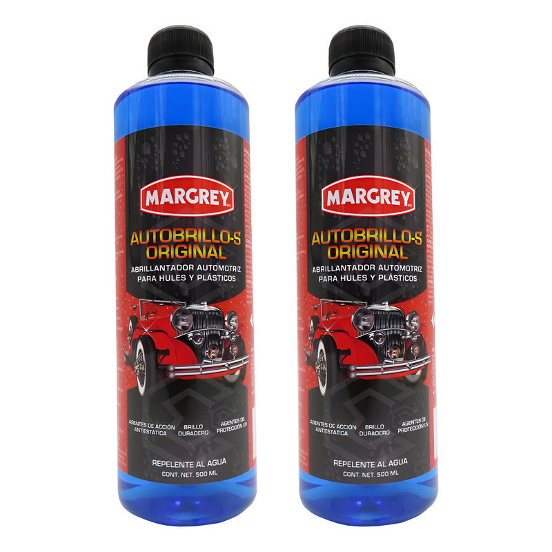 2 Autobrillo S 500ml Restaurador De Plásticos Brillo Margrey Azul