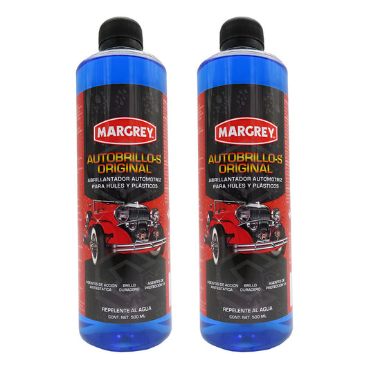 2 Autobrillo S 500ml Restaurador De Plásticos Brillo Margrey Azul